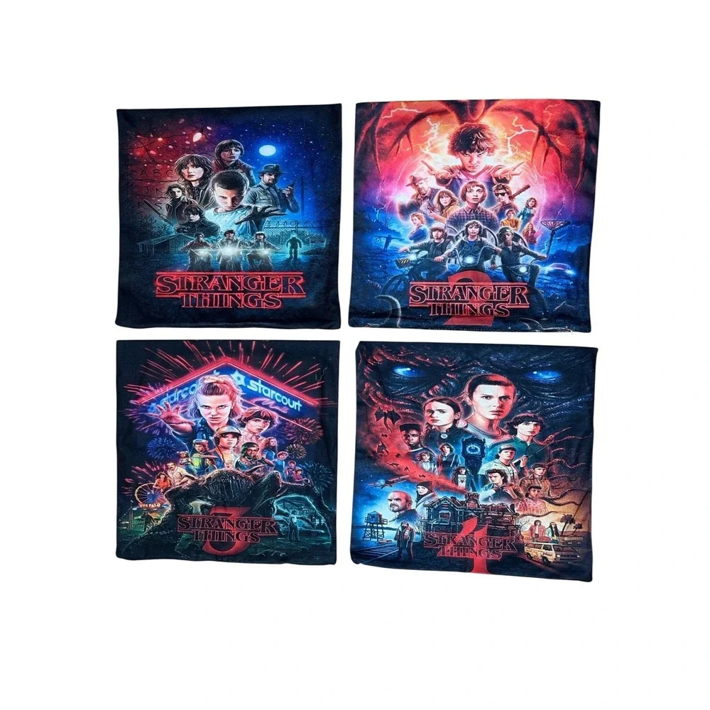 Stranger Things Fleece Pillow Covers Set 4 Seasons 1-4 Demogorgon 17